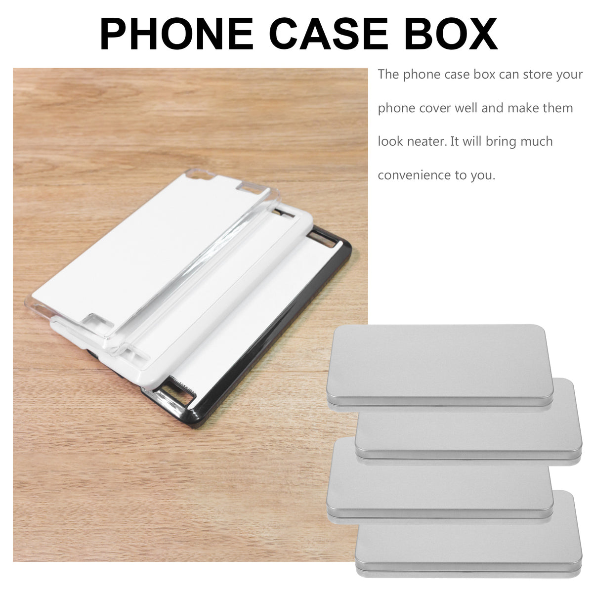 4 Pcs Clear Wicker Basket Storage Box U69756