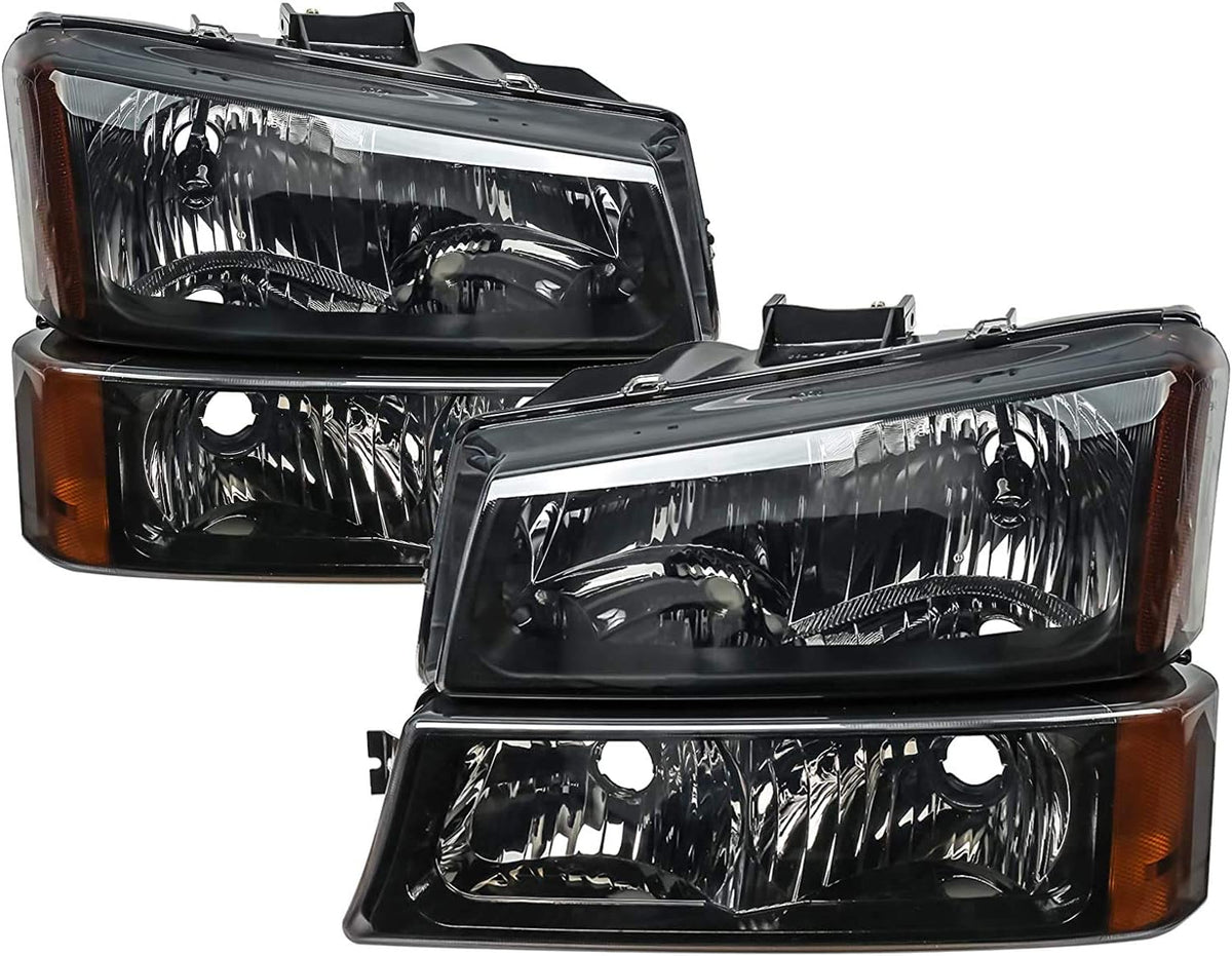 Black Housing Headlight Assembly Pack of 2 W92289