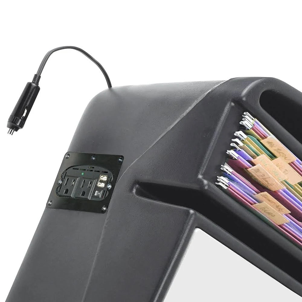 Grey Car Desk with Built-in Power Inverter R7342