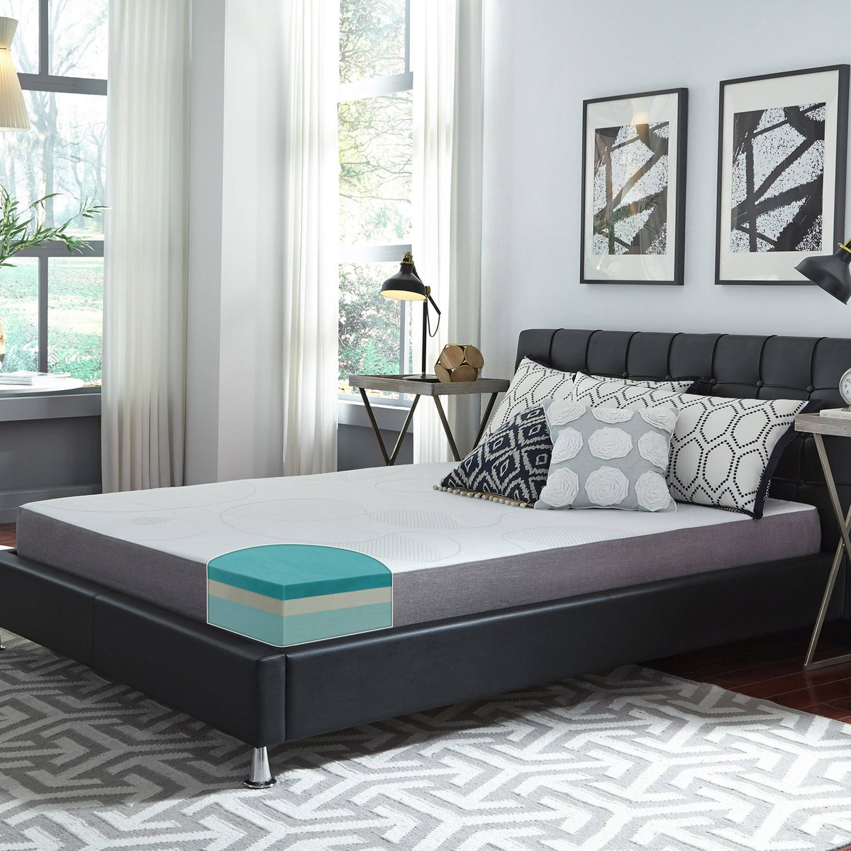 8-Inch Gel Memory Foam Mattress Plush Queen G38493