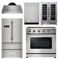 36 Electric Range, Range Hood, Refrigerator, Dishwasher, Wine Cooler Z216