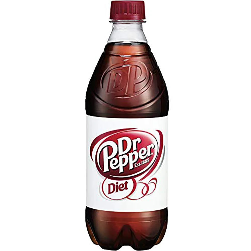 Diet Dr Pepper Soda 20oz Bottles, Quantity of 10 H5095