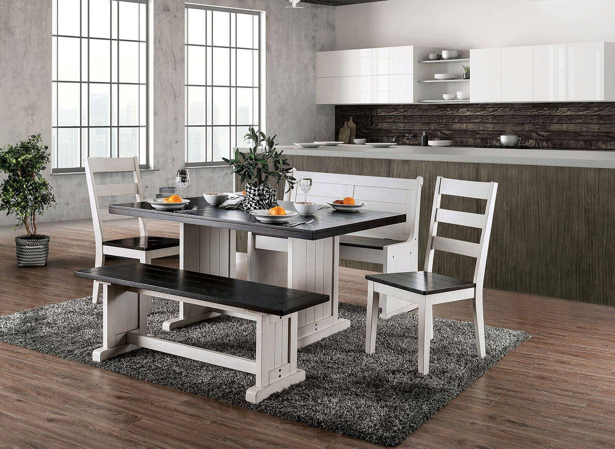 Espresso White Bench I317