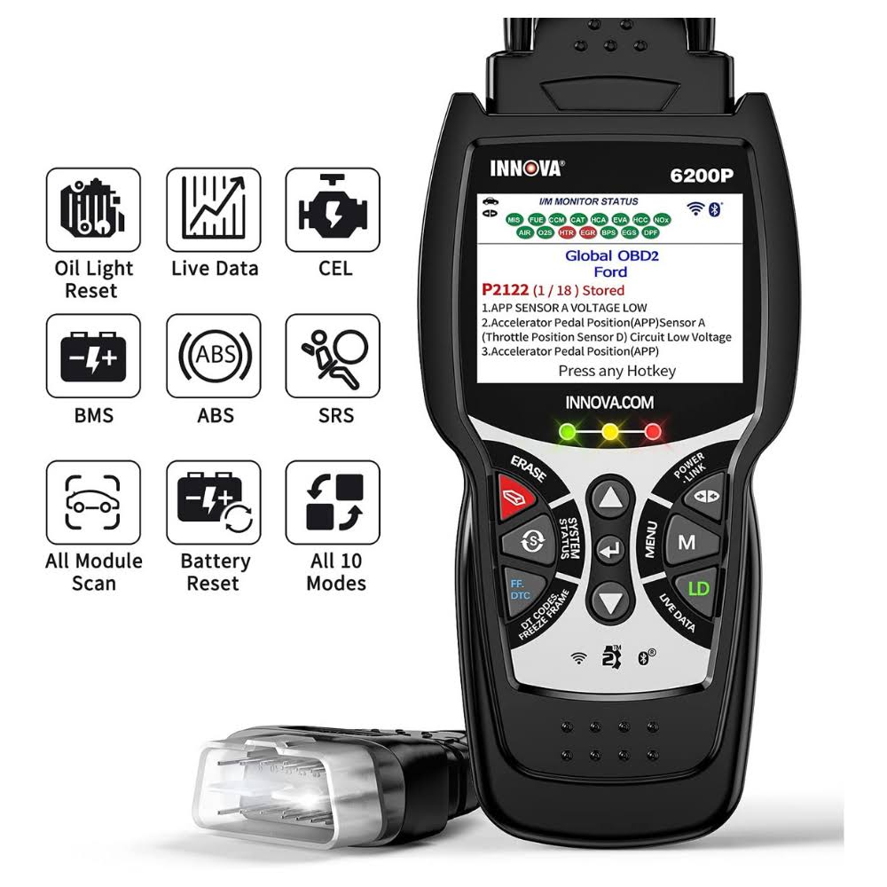 ABS Srs OBD2 Scanner Code Reader with Battery Reset Oil Light Reset X316074
