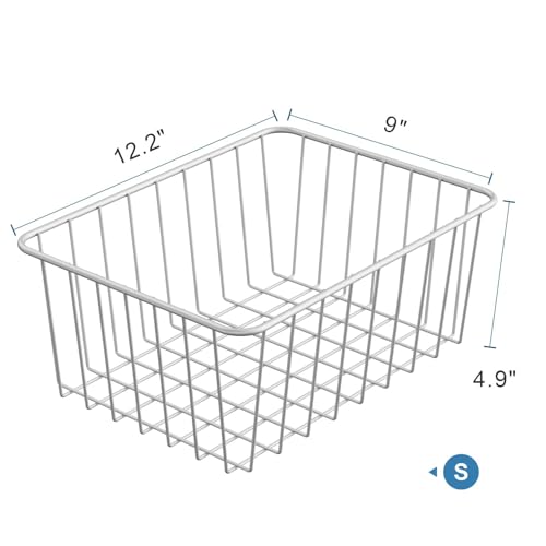 White 4 Pack Small Wire Freezer Baskets I706943