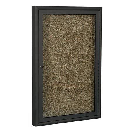 Blue Enclosed Cabinet Bulletin Board O153
