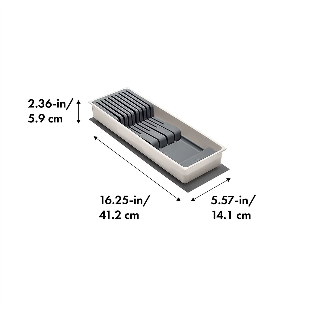 Compact Knife Drawer Organizer White G409