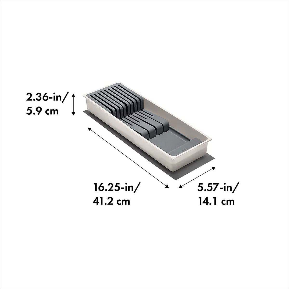 Compact Knife Drawer Organizer White G409