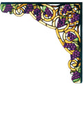 Jeweled Grape Corner Bracket F664