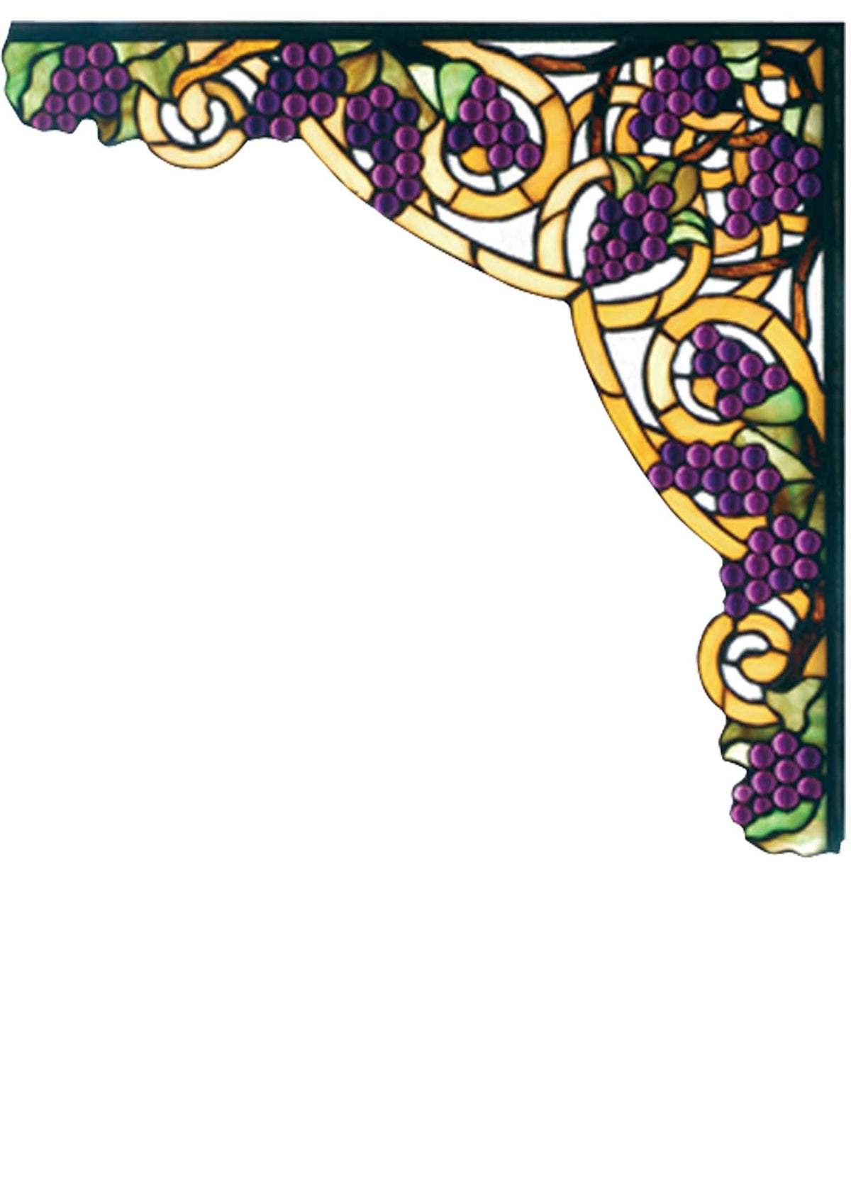 Jeweled Grape Corner Bracket F664