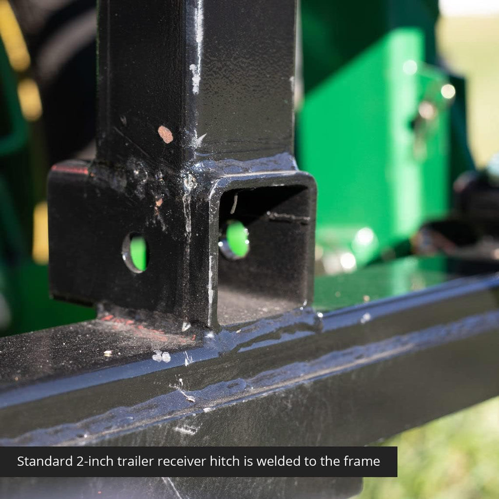 Pallet Fork Frame Attachment with 49 Hay Spear and Stabilizers, Fits Cat I & II Tractors, Rated 4,000 LB U8123