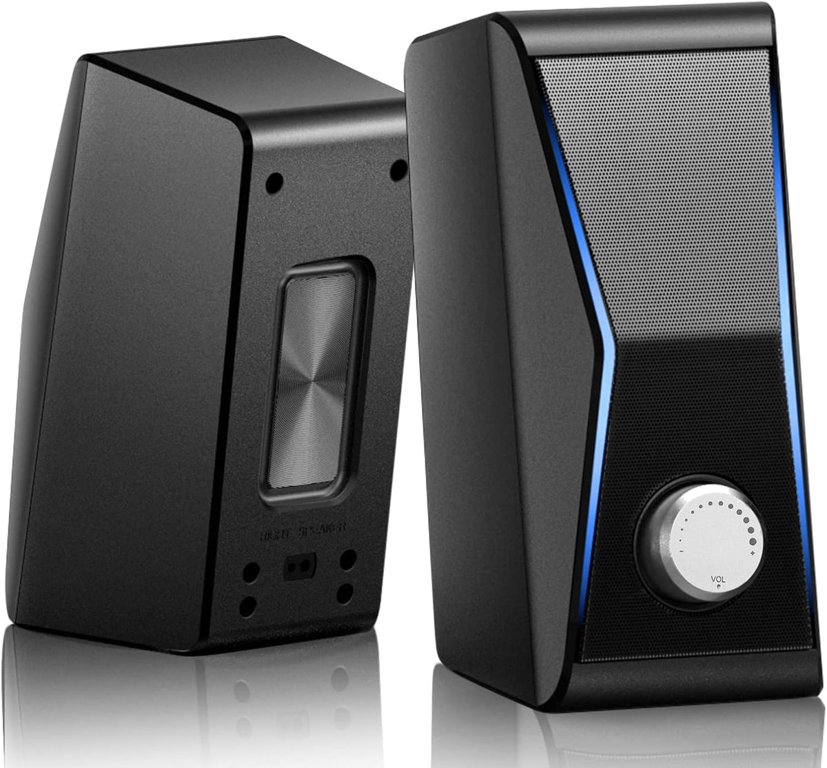 Computer Speakers, USB Powered, Bluetooth 5.0 & 3.5mm Aux-in, Pack of 2 L34278