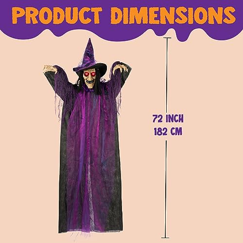 72” Hanging Witch Halloween Decoration H925399