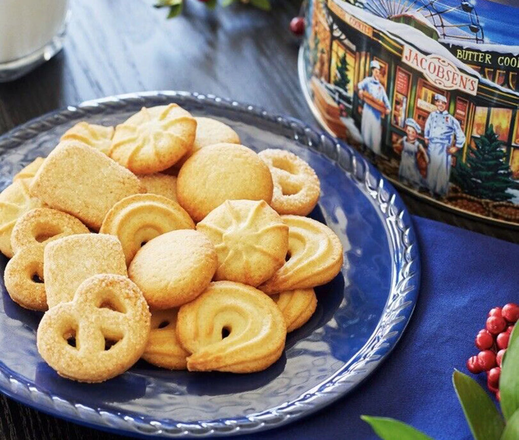 Danish Butter Cookies 24 Oz. with Gold Stainless Steel Tongs G251