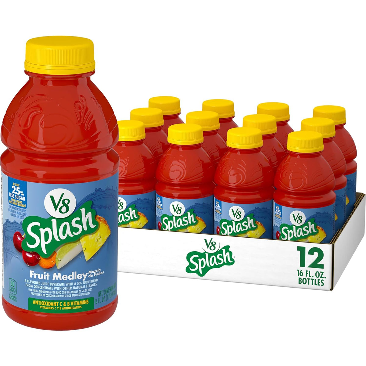 16 FL OZ Fruit Medley Flavored Juice Beverage (Pack of 12) G6617
