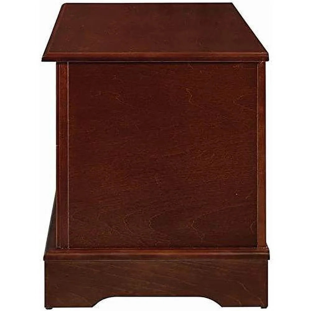 Warm Brown Cedar Lined Wood Storage Blanket Chest Trunk M834