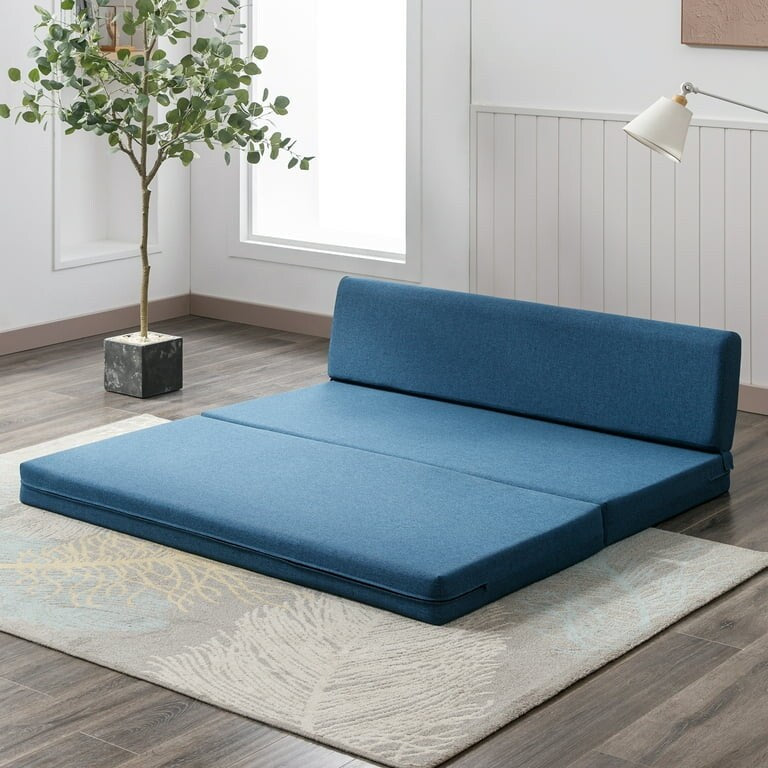 Blue Folding Sofa Bed Q4083