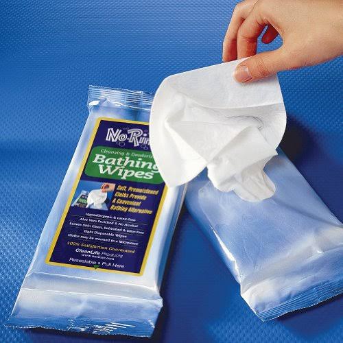 No Rinse Body Wipes 96 Cloths D845