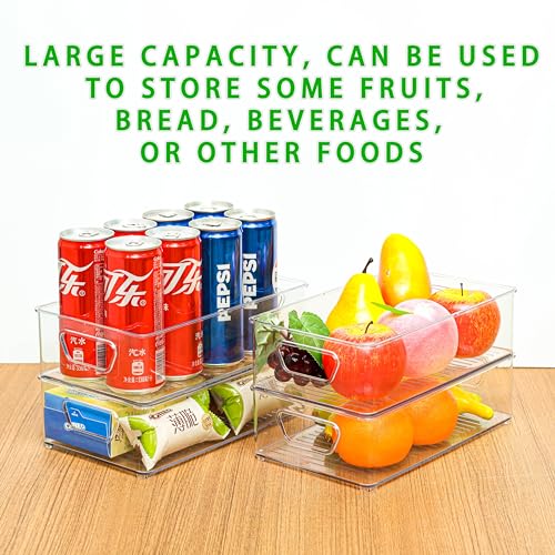 2 Pack Clear Plastic Stackable Storage Bin L220
