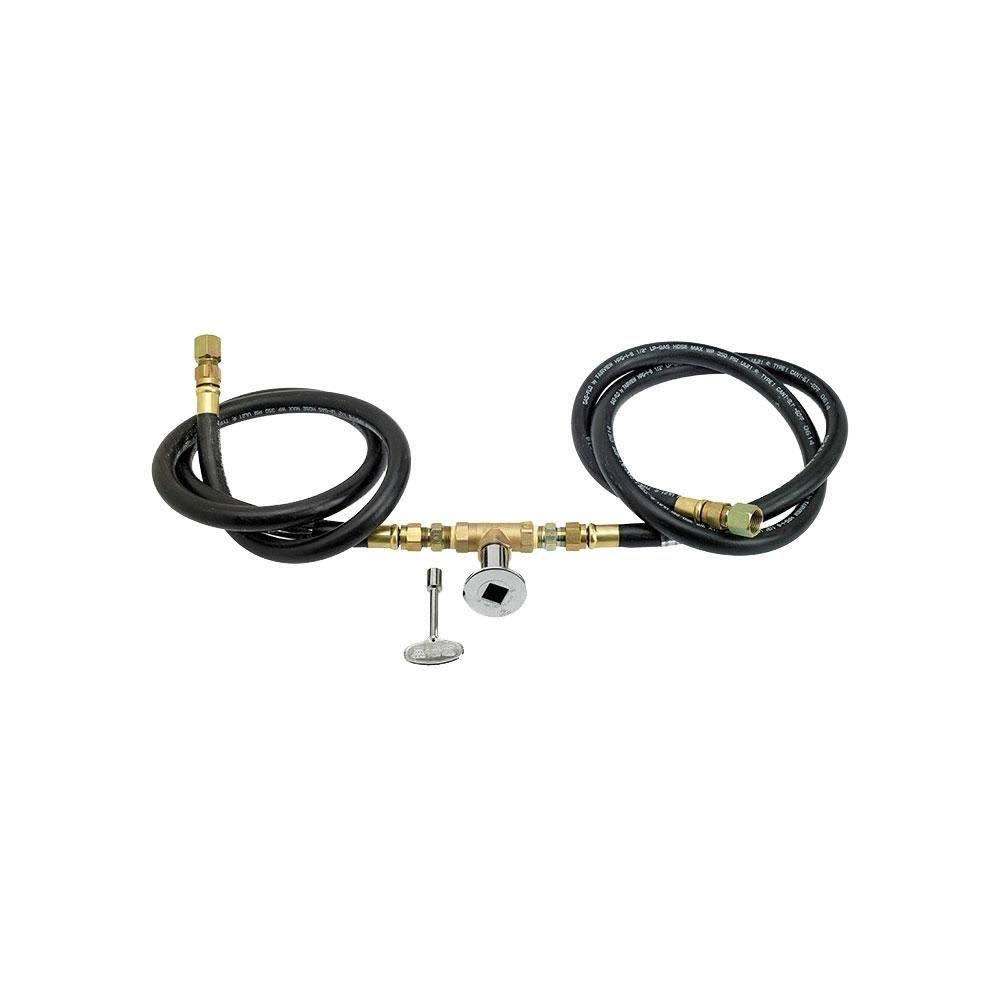 24x22 Round Stainless Steel Flat Pan with Spark Ignition Kit Natural Gas H578