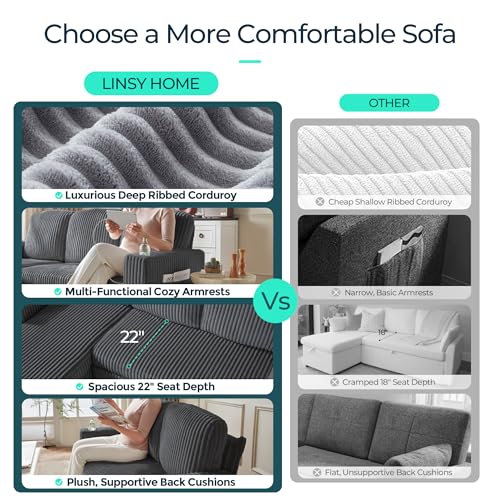 Grey Corduroy Sectional Sleeper Sofa with Pull Out Bed and Storage Chaise E46426