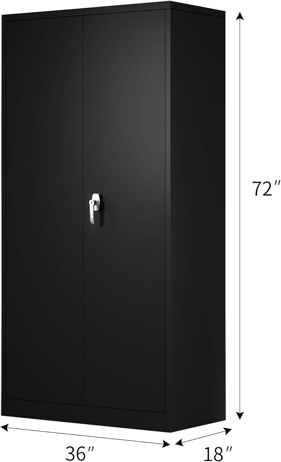 Metal Storage Cabinet with 2 Doors and 5 Shelves F997