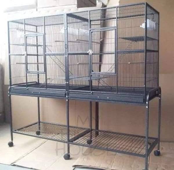 Black Double Stack Flight Cage Z66960
