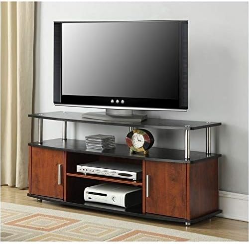 47 TV Stand Entertainment Console with 2 Storage Cabinets F415439