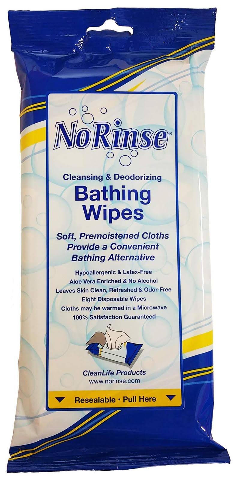 No Rinse Body Wipes 96 Cloths D845