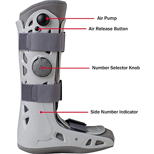 Medical Walking Boot with Air Cast Tube Stretch Boot Sock, Medium I101298