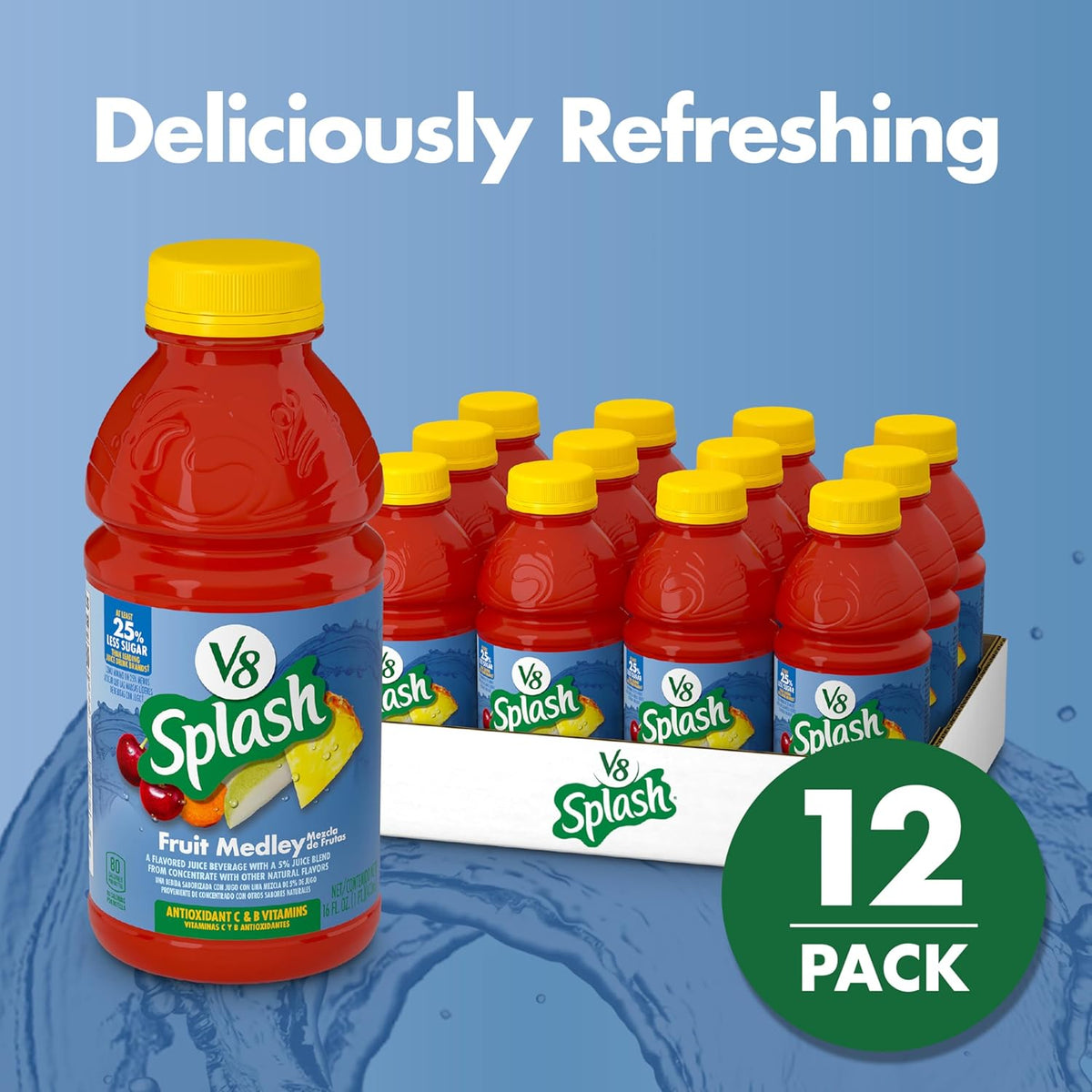 16 FL OZ Fruit Medley Flavored Juice Beverage (Pack of 12) G6617