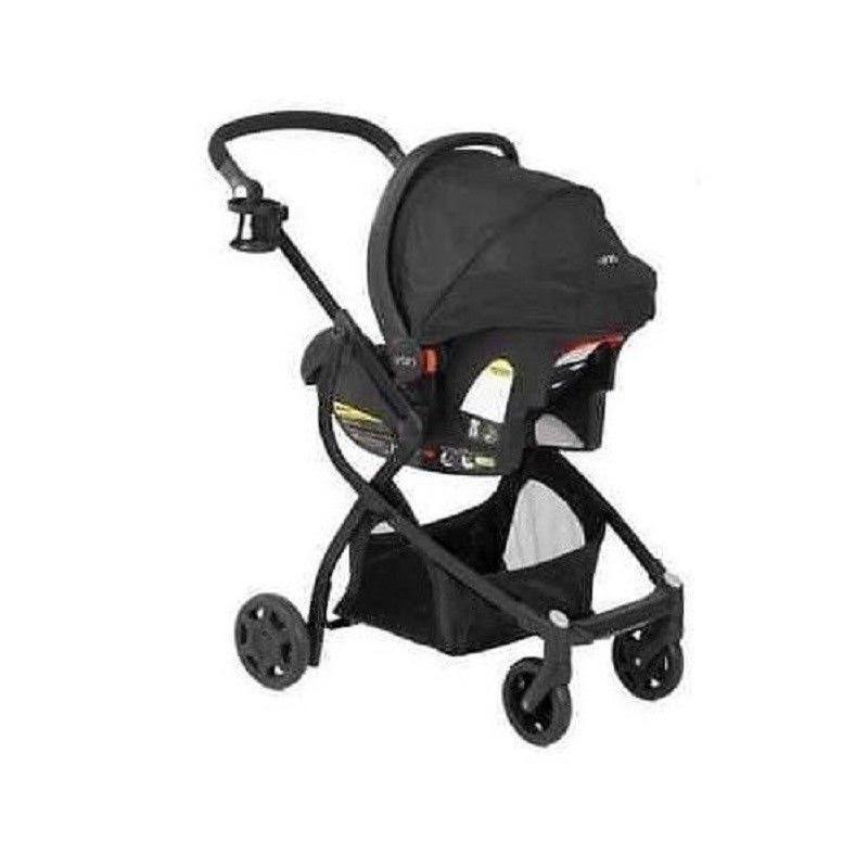 Black Stroller with Car Seat O9799