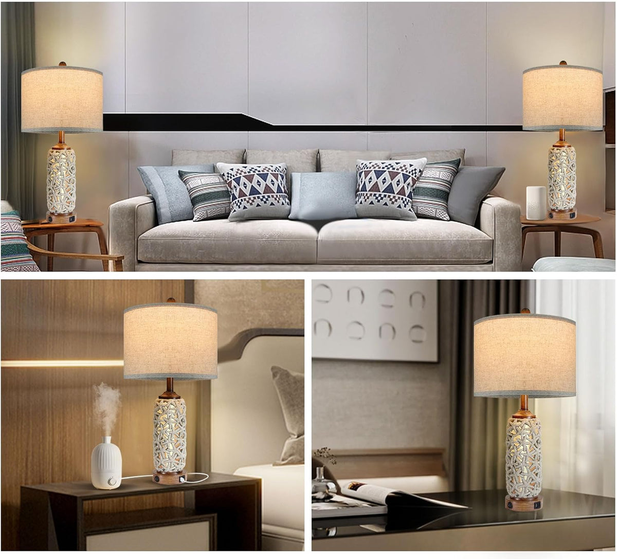 26.5'' Tall Table Lamp with Dual USB Port H25246