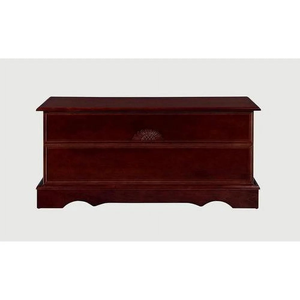 Warm Brown Cedar Lined Wood Storage Blanket Chest Trunk M834