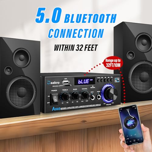 300W 2 Channel Bluetooth Stereo Audio Amplifier F4423