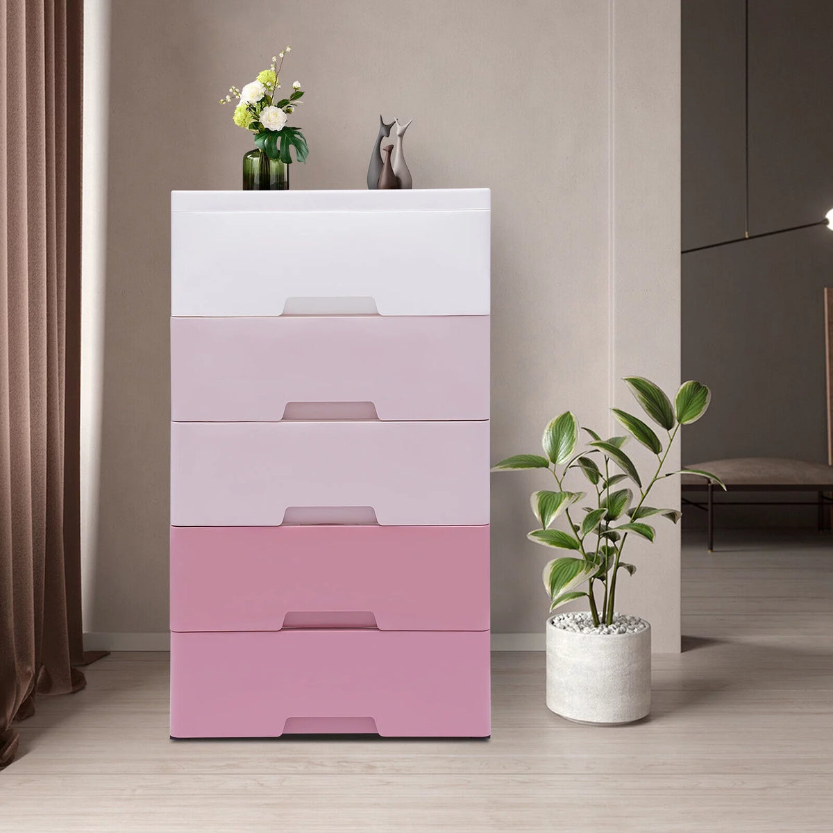 Plastic 5 Drawer Storage Cabinet H899956