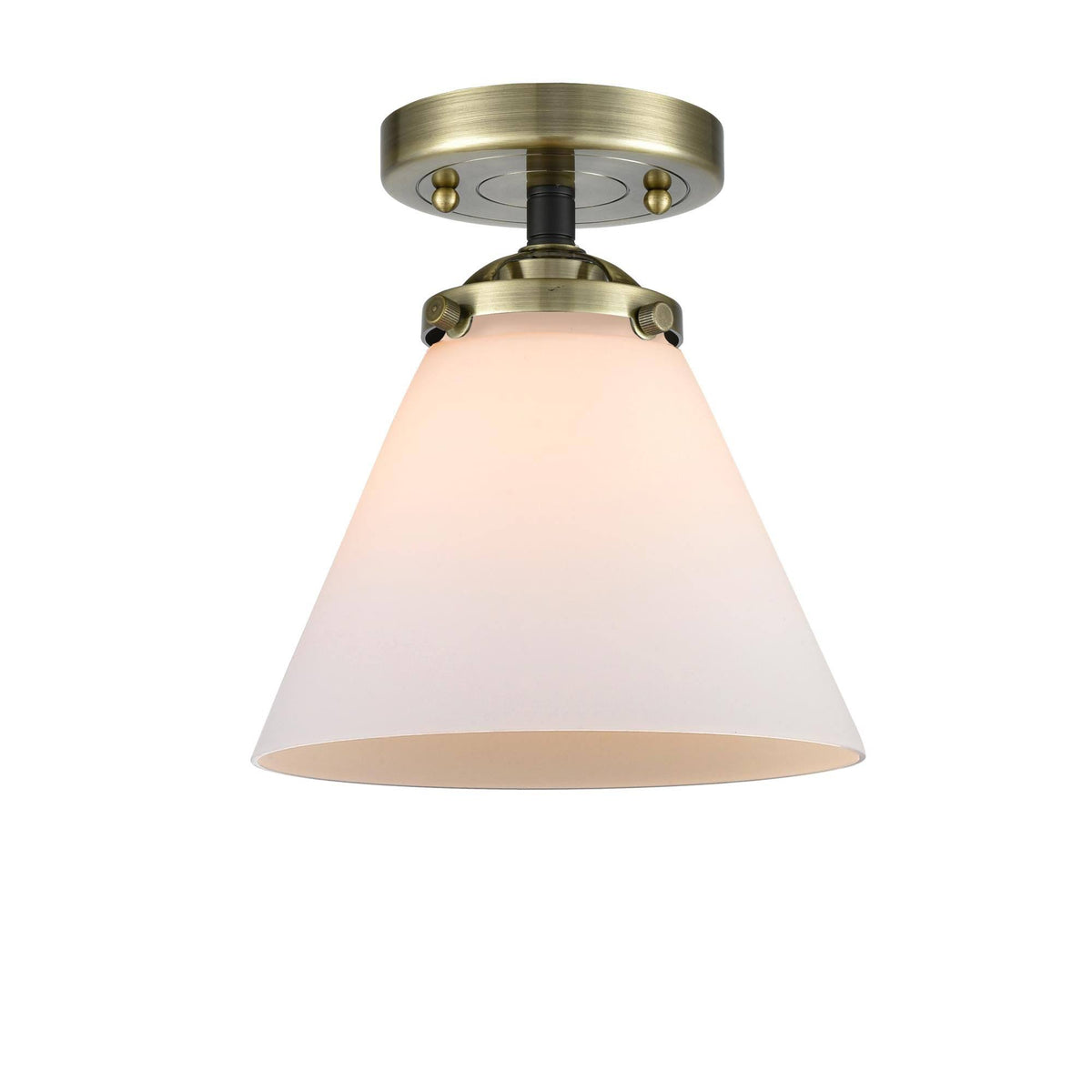 Black Antique Brass Semi-Flush Mount Light A33305