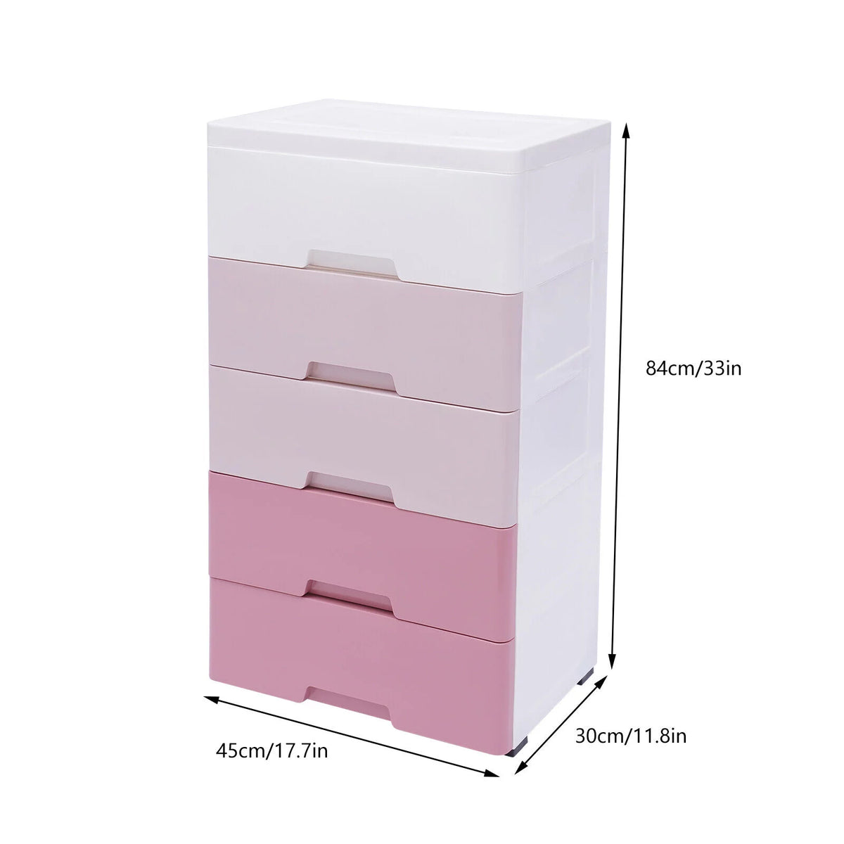 Plastic 5 Drawer Storage Cabinet H899956
