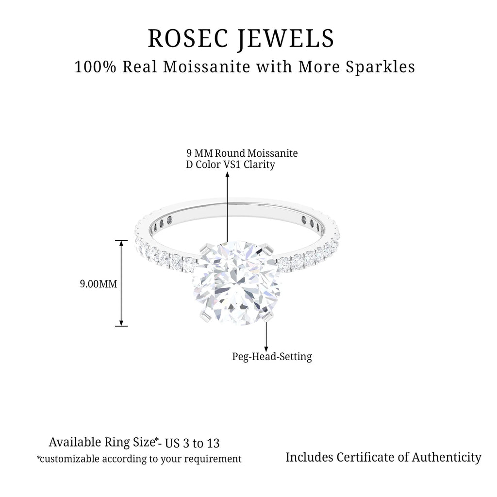 14K Yellow Gold Moissanite Solitaire Engagement Ring C114848
