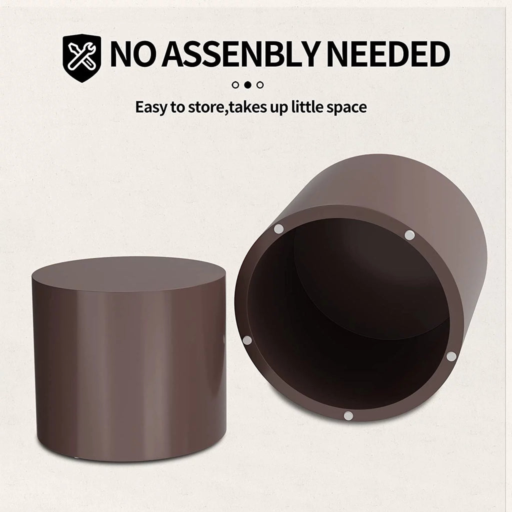 Nesting Coffee Table Set of 2 Modern Circle Wood Side Table S99536