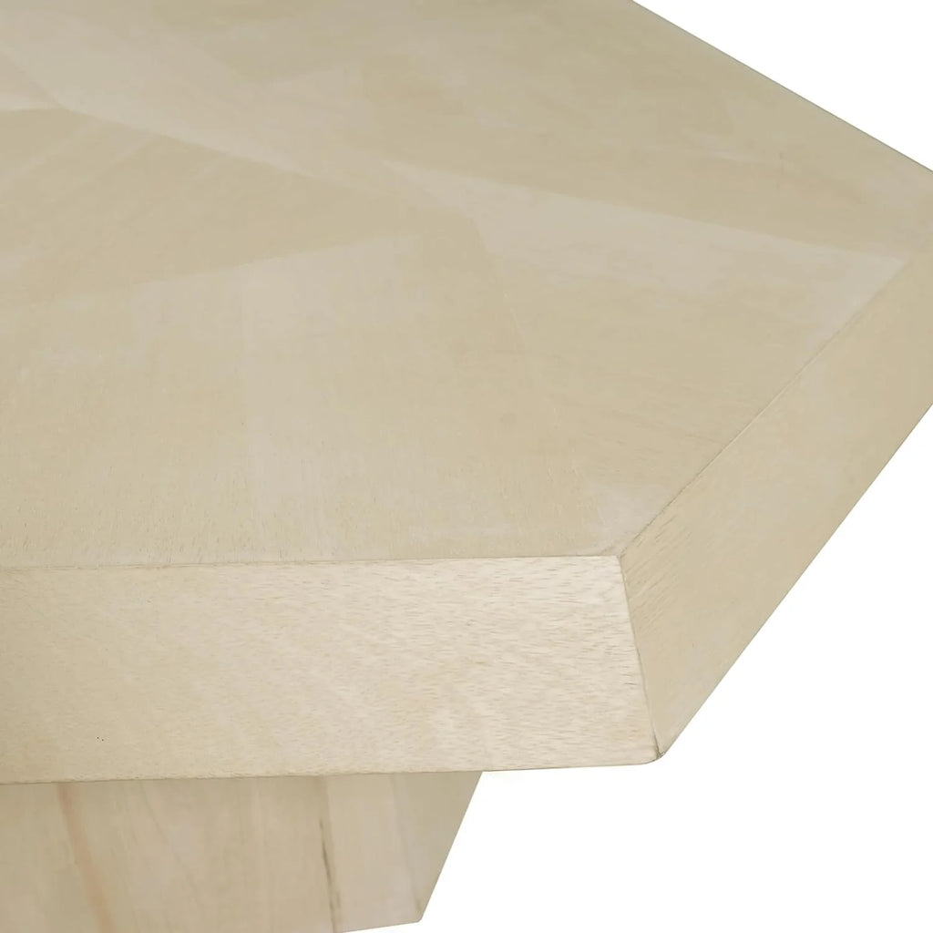 Hexagonal Natural Wood Table D226