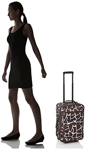 Expandable Softside Upright Luggage Set, Black and White, 2-Piece (14/19) B3202