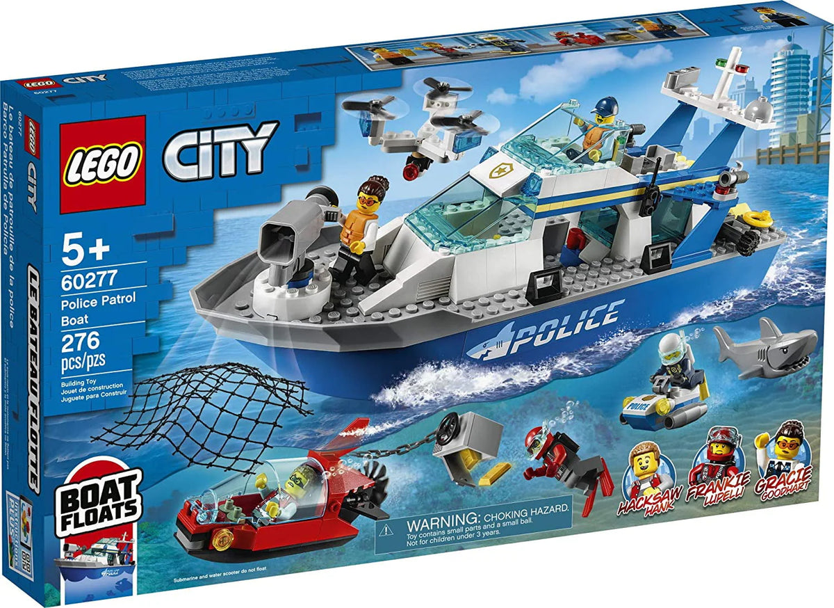 Police Patrol Boat Building Kit 276 Pieces K695058