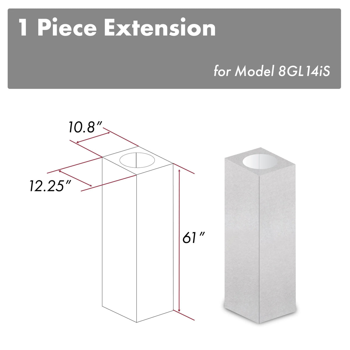 Stainless Steel Chimney Extension D640