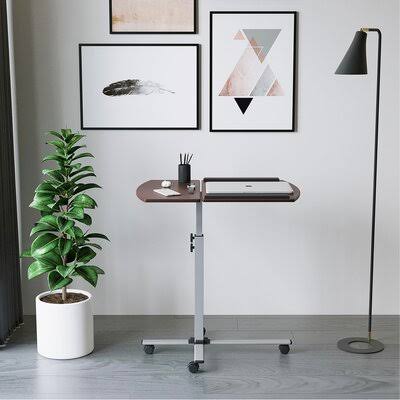 Mahogany Rolling Adjustable Laptop Cart B541754