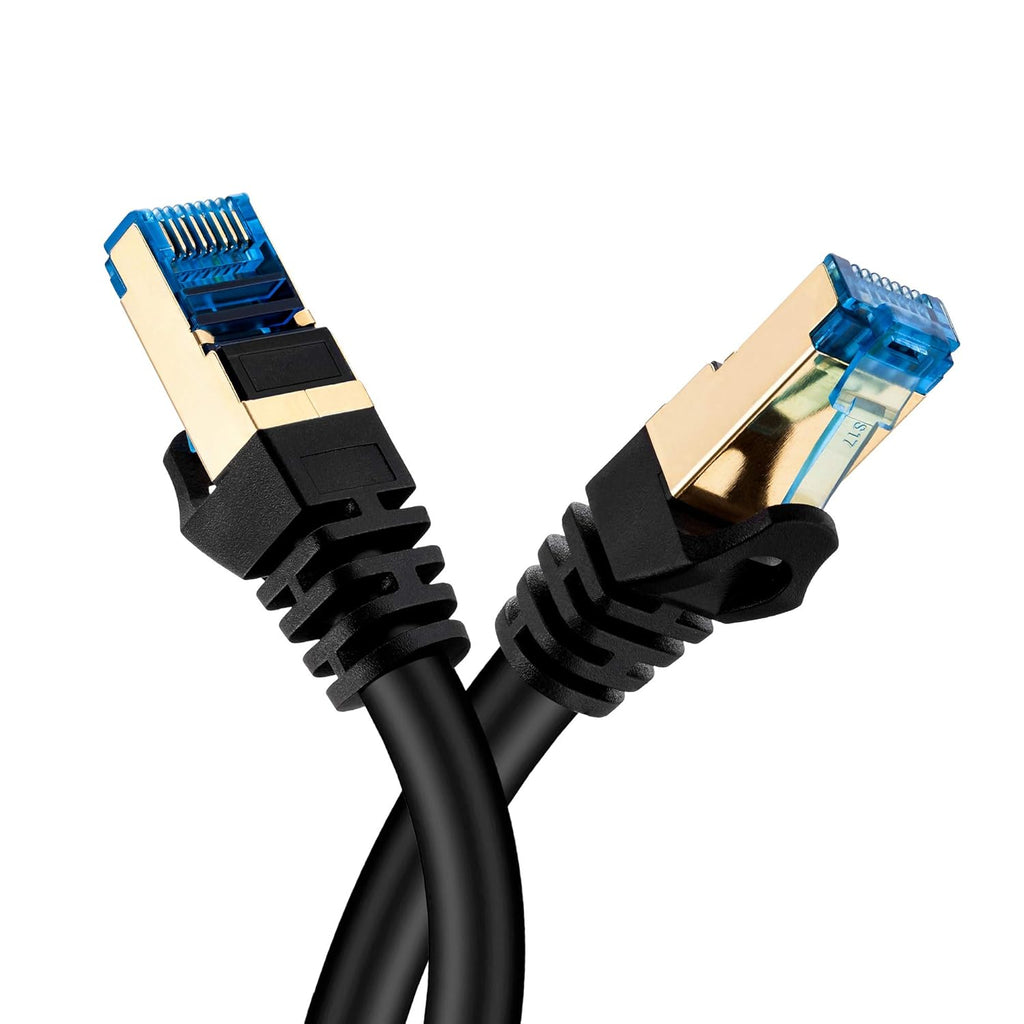Outdoor Cat 7 Ethernet Cable 150 ft Double Shielded SSTP 10Gbps 600MHz 26AWG Heavy-Duty Ethernet Patch Cable H3072