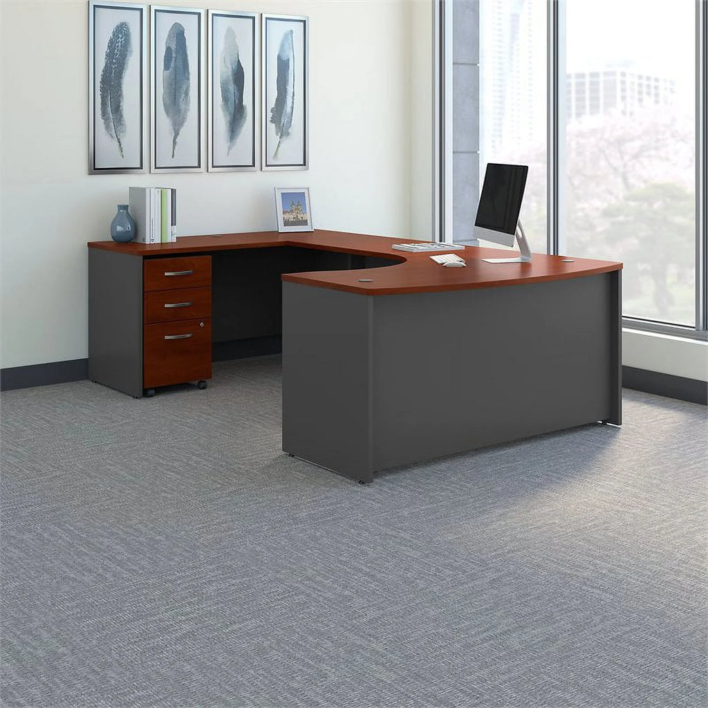 U-Shaped Desk with Mobile File Cabinet M123