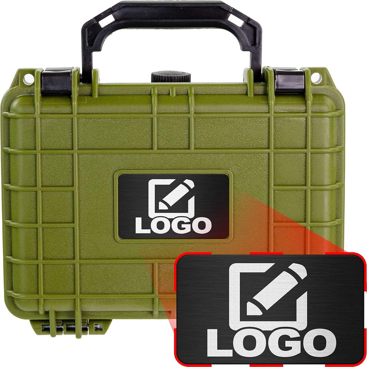 Hard Case Water & Shock Proof with Foam 8.12 inch 6.56 inch 3.56 inch Black J2073