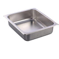 2/3 Size 4" Deep Stainless Steel Steam Table Pan W195