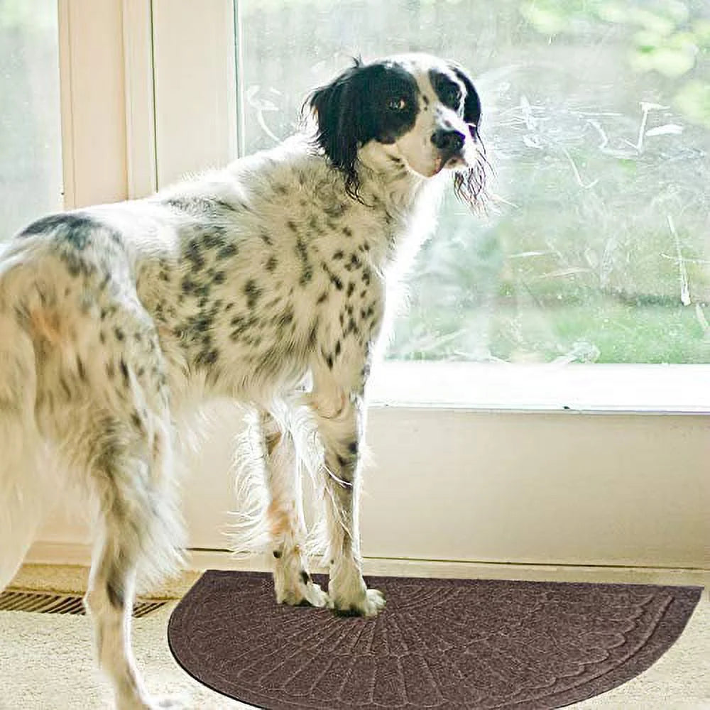 Half Round Non Slip Washable Door Mat 2pcs R65967